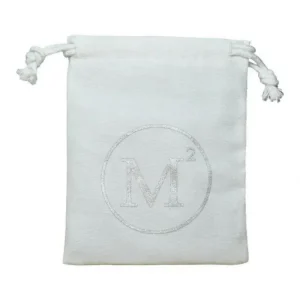 Eco Friendly Canvas Drawstring Bag with Silver Logo